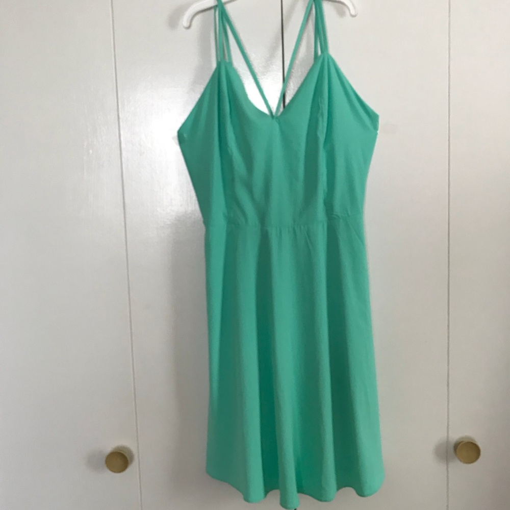 Pastel green flowy dress